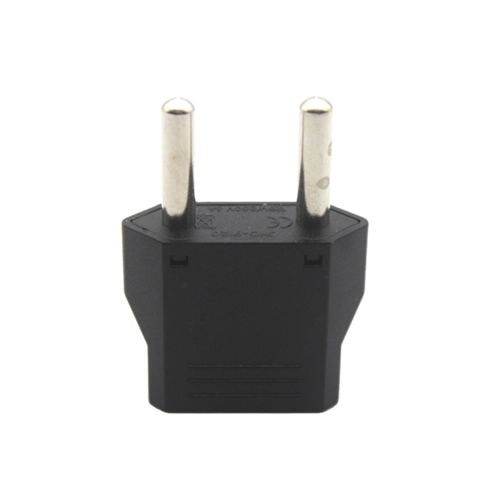 White Black US to EU power plug converter 2 pin universal travel ac power socket plug 4.8mm