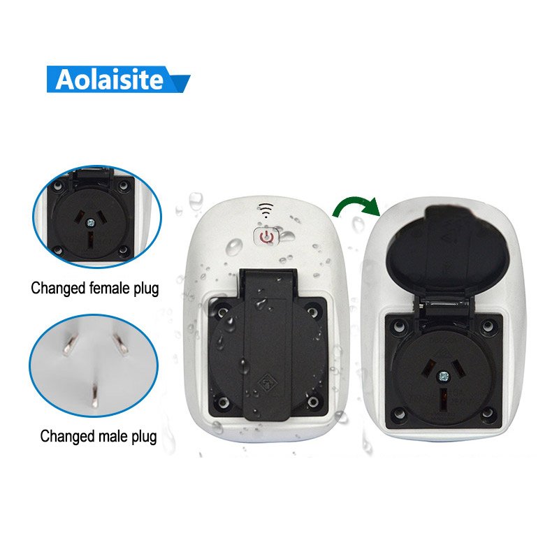 CE and ROHS Approved IP44 Industry Plug EU Standard Wifi Remote Control Smart Plugs Outdoor Waterproof Plug Socket Enclosure