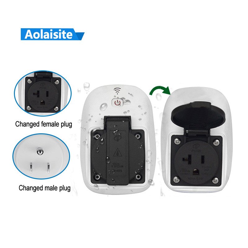 CE and ROHS Approved IP44 Industry Plug EU Standard Wifi Remote Control Smart Plugs Outdoor Waterproof Plug Socket Enclosure