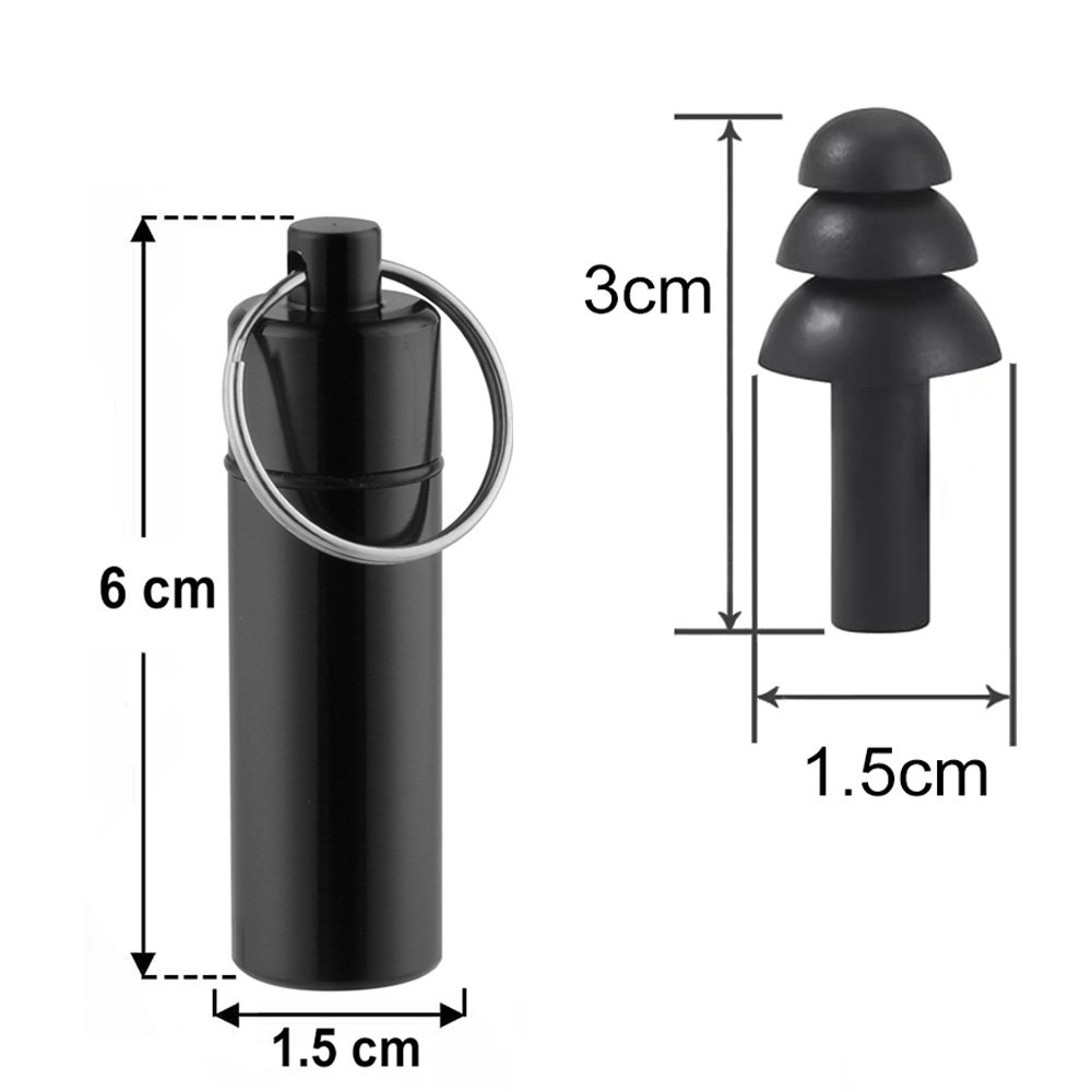Reusable Silicone Earplugs Sleep Noise Cancelling Ear Plugs With Aluminum Case