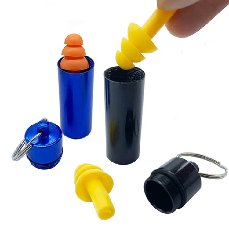 Reusable Silicone Earplugs Sleep Noise Cancelling Ear Plugs With Aluminum Case