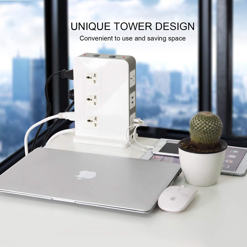 Custom Universal Multi Plug Tower Power Strip Extension Charging Socket With Usb Port And Type Extension Cord