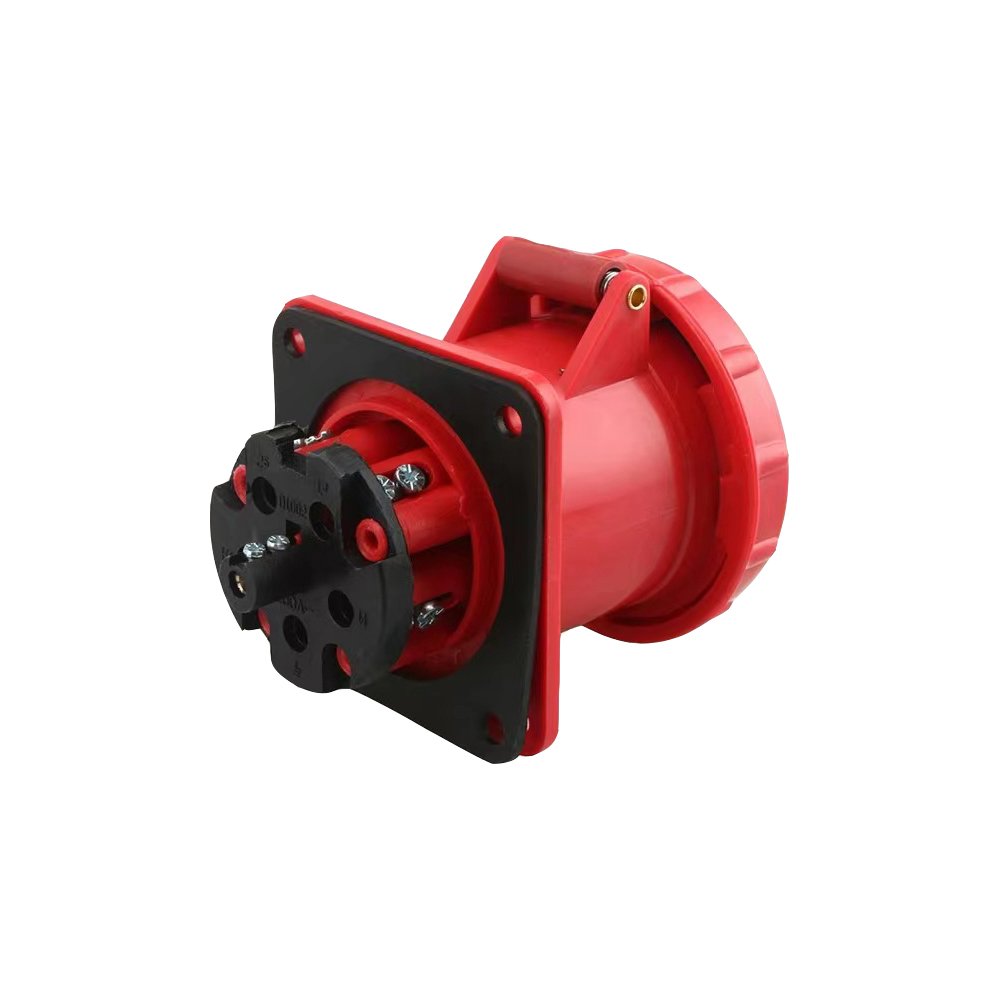 Industrial Interconnection Devices IP67 Rated Hidden Socket Connector 125A 220V Rated Voltage 63A Current 3P+N+E Plug