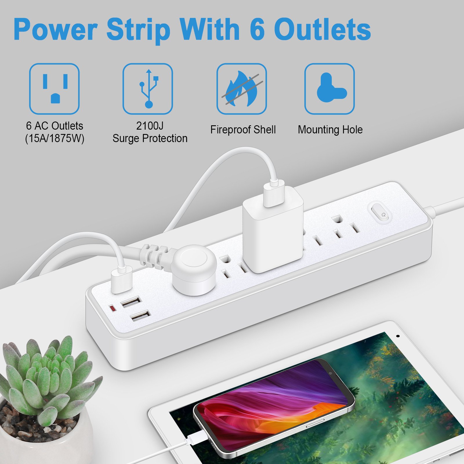 US Lightning Protection Plug Surge Protection 3USB patch panel US Canadian household socket