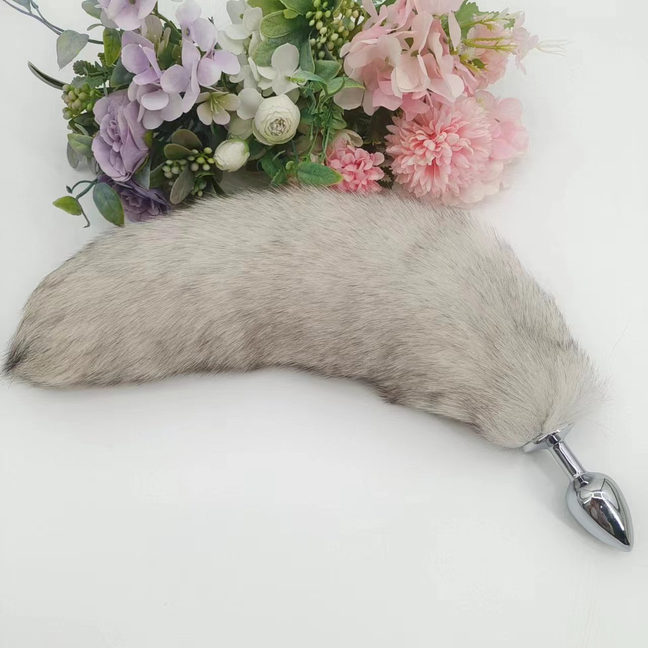 ChinaWholesale Real Fox tail 35-40cm fluffy animal hair anal plug tail sex products for men and women