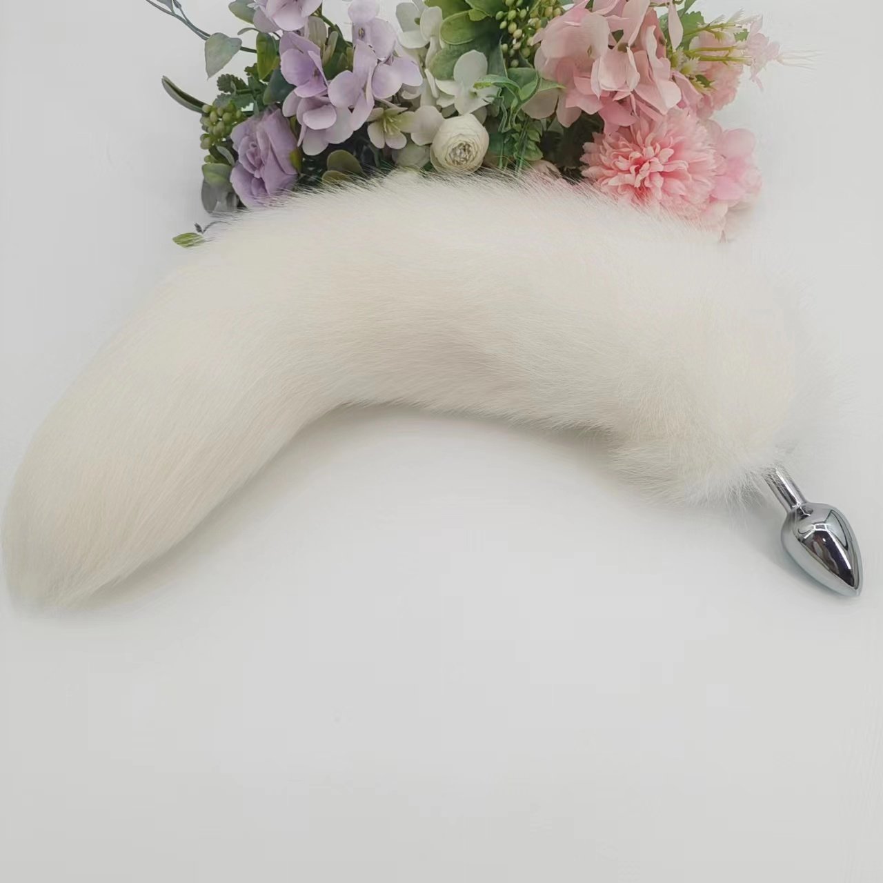 ChinaWholesale Real Fox tail 35-40cm fluffy animal hair anal plug tail sex products for men and women