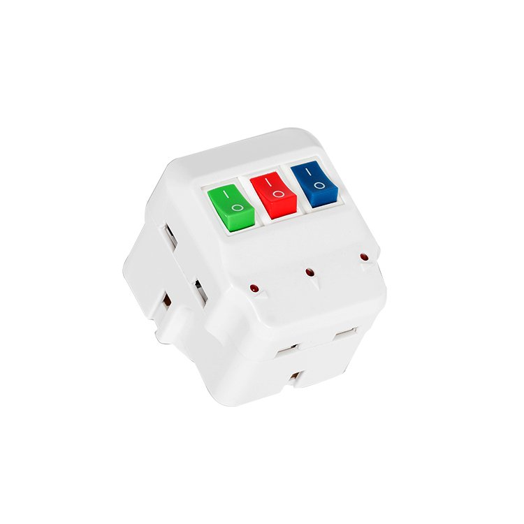 Multi Plug 13A 3 Way individual switch multi uk plug acadapter plugadapter two years warranty Customised colours