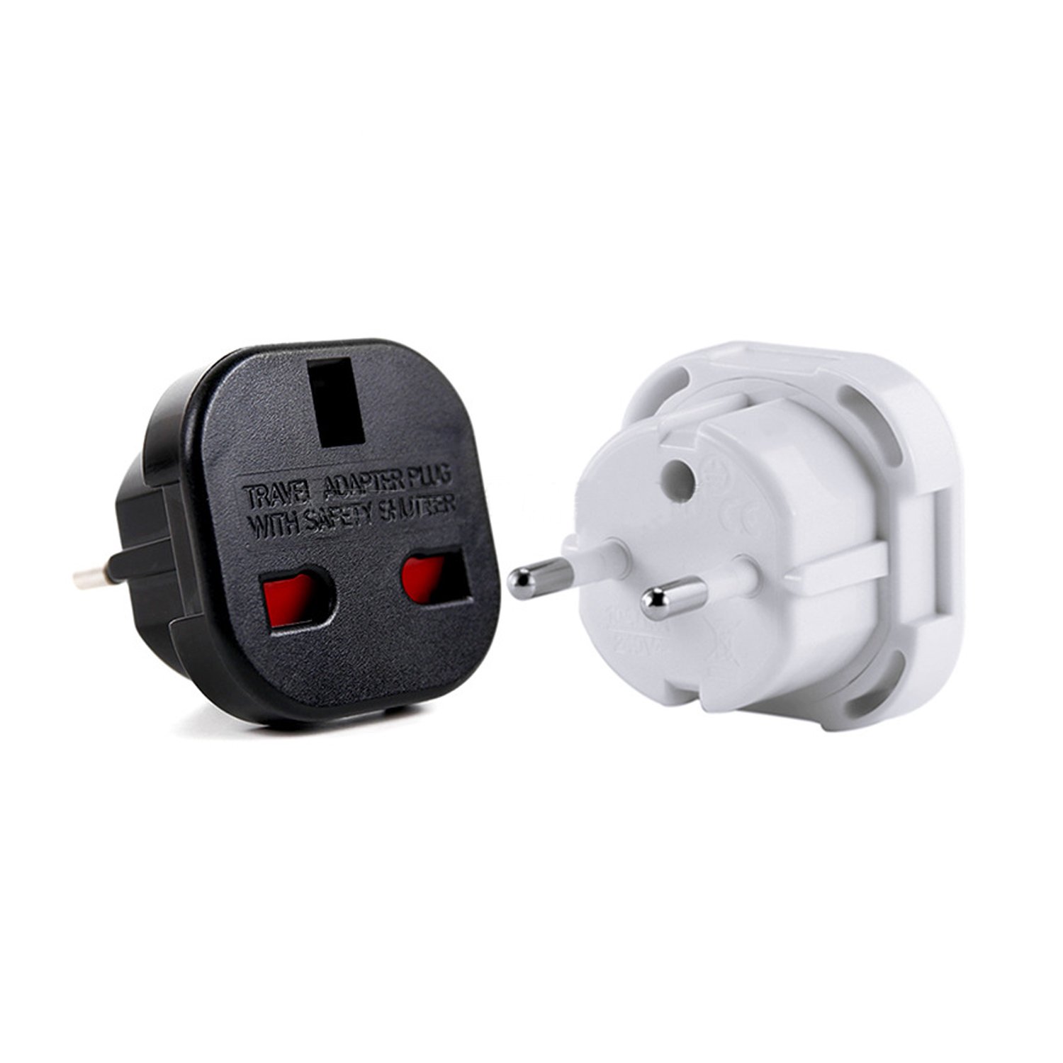 UK to EU standard Travel Plug Adapter Power Converter UK to European Standard Travel Adapter 3 pin to 2 pin Plug Outlet Adaptor