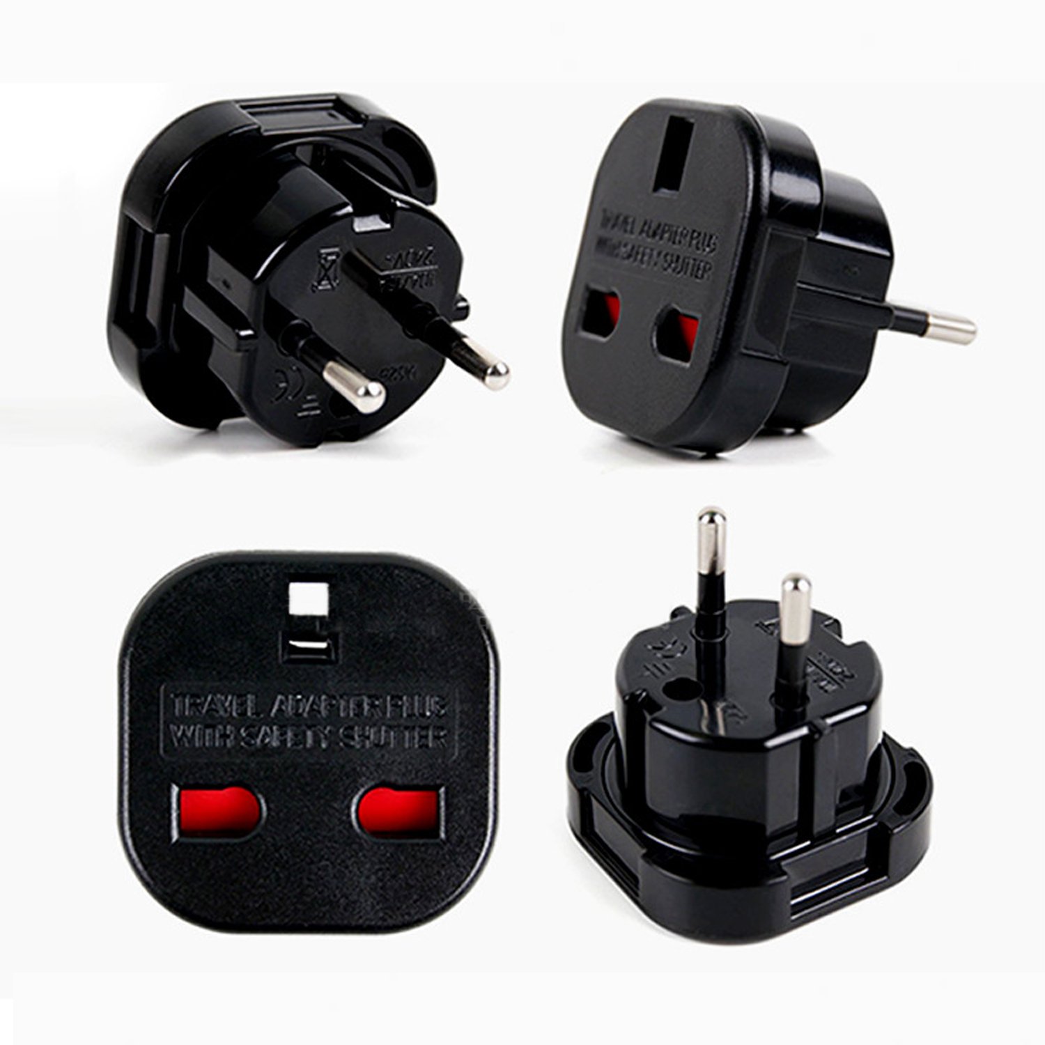 UK to EU standard Travel Plug Adapter Power Converter UK to European Standard Travel Adapter 3 pin to 2 pin Plug Outlet Adaptor