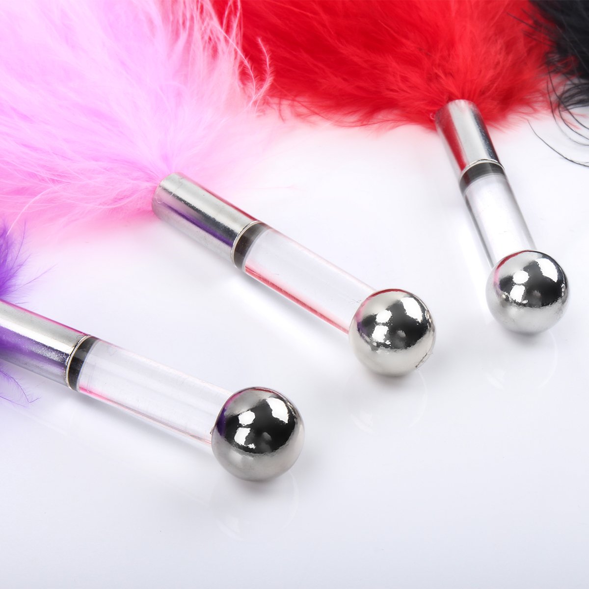Dual Function Feather Small Beads Teaser Duster for Enhanced Foreplay Anus Butt Plug Anal Plug
