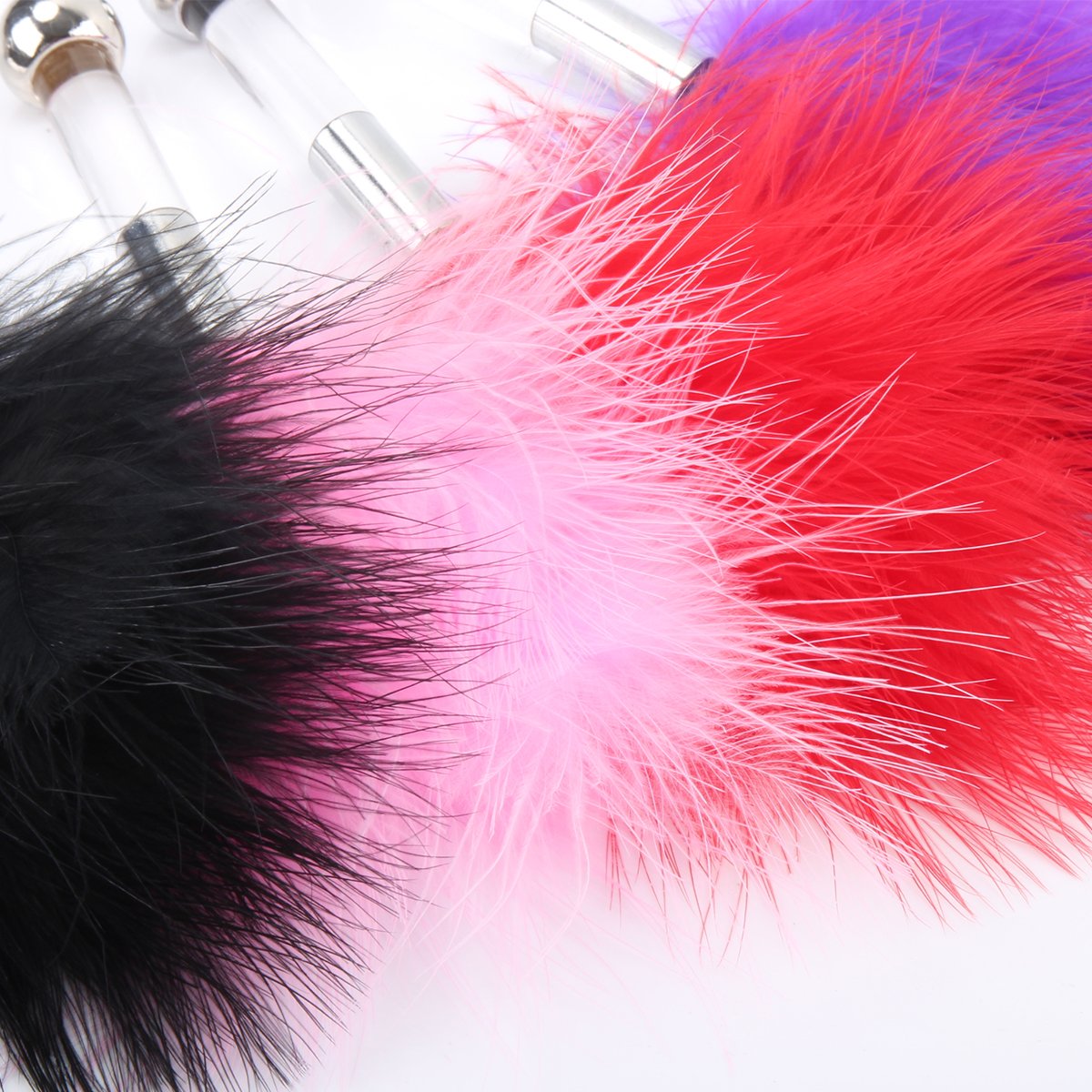 Dual Function Feather Small Beads Teaser Duster for Enhanced Foreplay Anus Butt Plug Anal Plug