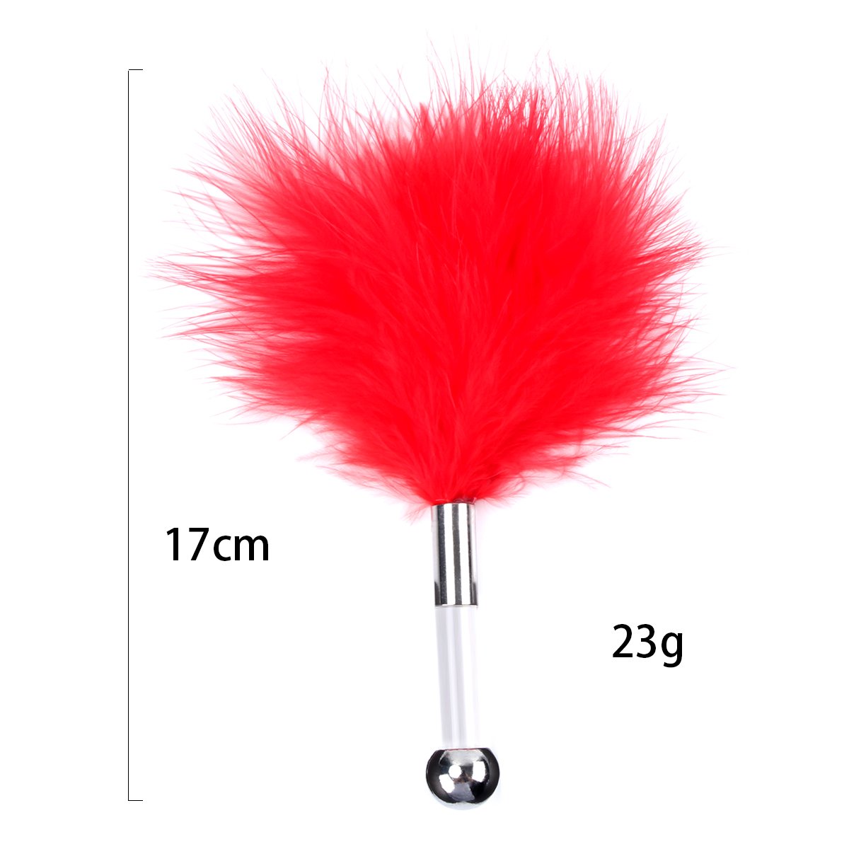 Dual Function Feather Small Beads Teaser Duster for Enhanced Foreplay Anus Butt Plug Anal Plug
