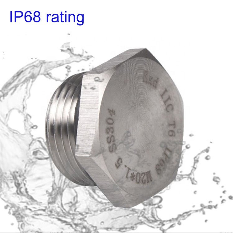 Mystar stainless steel brass waterproof IP68 M20 M25 metal plug