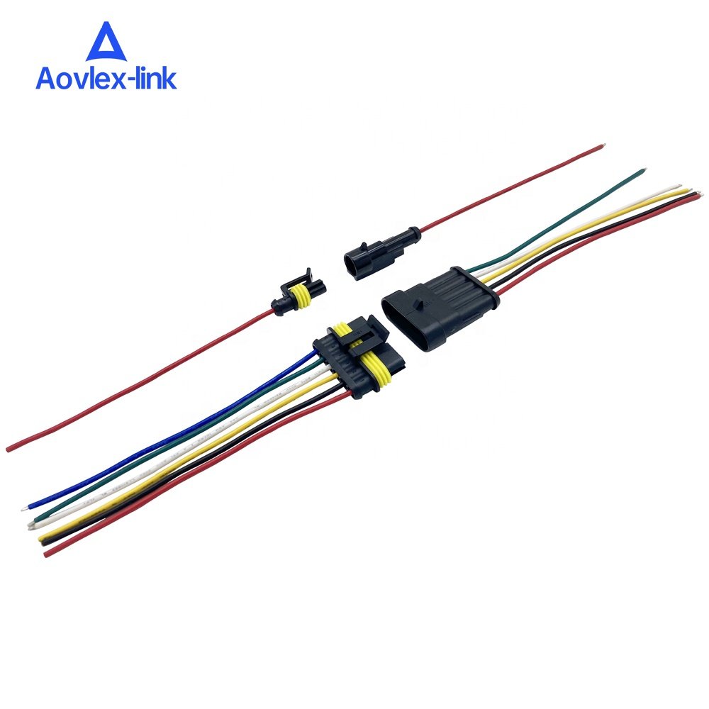 16AWG Car Wire Harness Male & Female Waterproof Electrical Connector Plug Socket Kit With Wire 1.5mm Series Terminal Connector