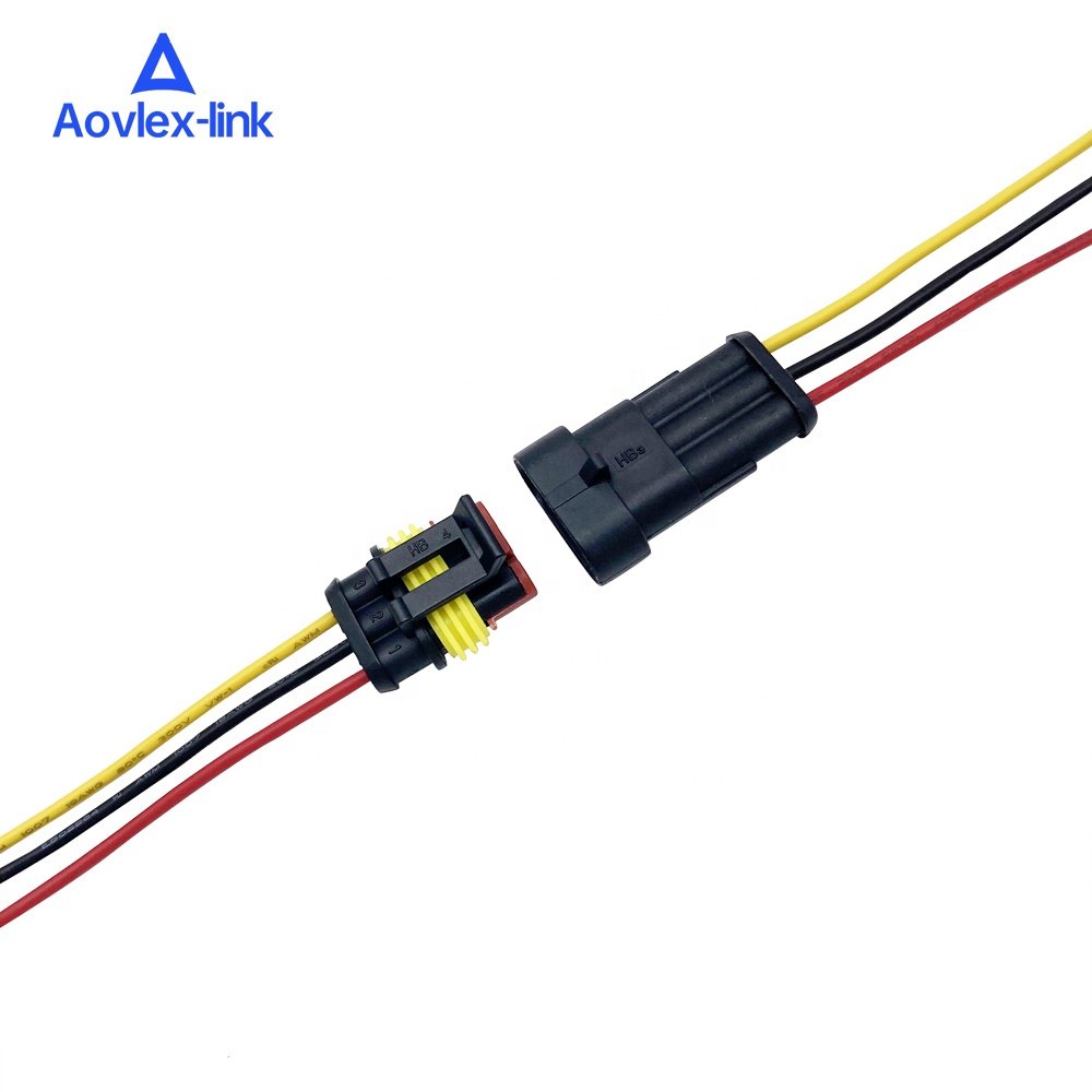 16AWG Car Wire Harness Male & Female Waterproof Electrical Connector Plug Socket Kit With Wire 1.5mm Series Terminal Connector