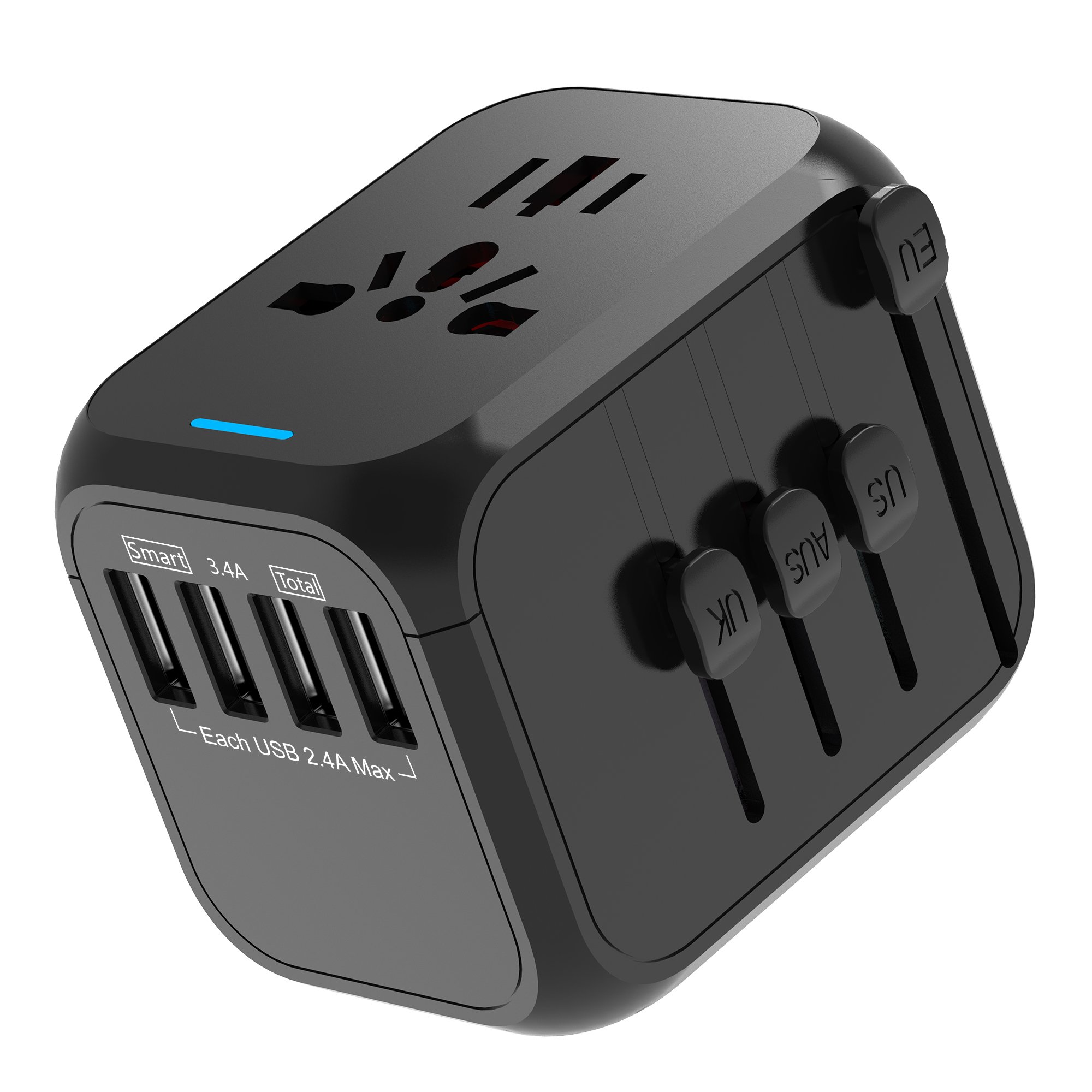 Universal Travel Adapter Universal Travel Adapter With Usb And Type-c Smart Usb Charger Electrical Plug Socket