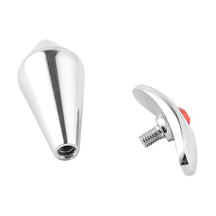Easy To Clean Smooth Touch Metal Warhead Adult Butt Sex Toys Detachable T Shaped Anal Plug