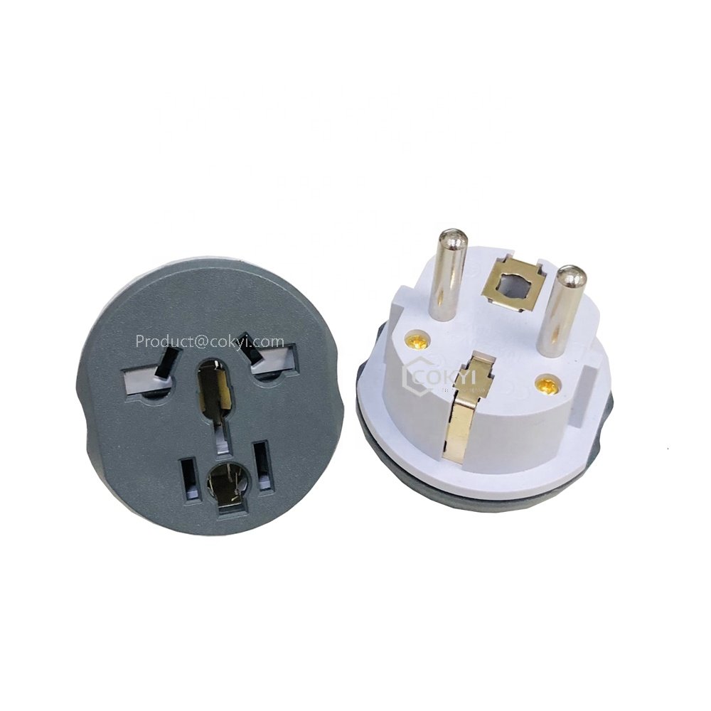 Universal Travel Adapter World to Europe, Travel Plug to German Socket, for Connecting Foreign Devices Type E / F Power Adapter