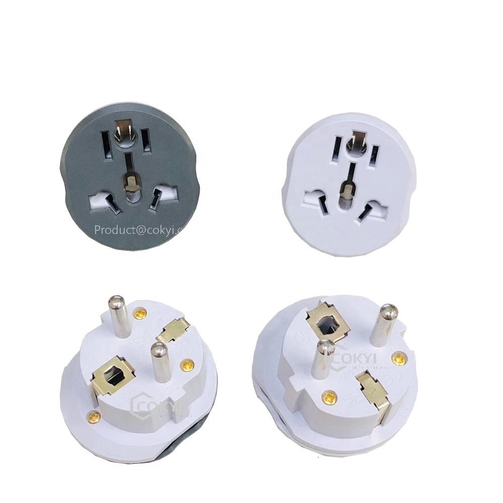 Universal Travel Adapter World to Europe, Travel Plug to German Socket, for Connecting Foreign Devices Type E / F Power Adapter