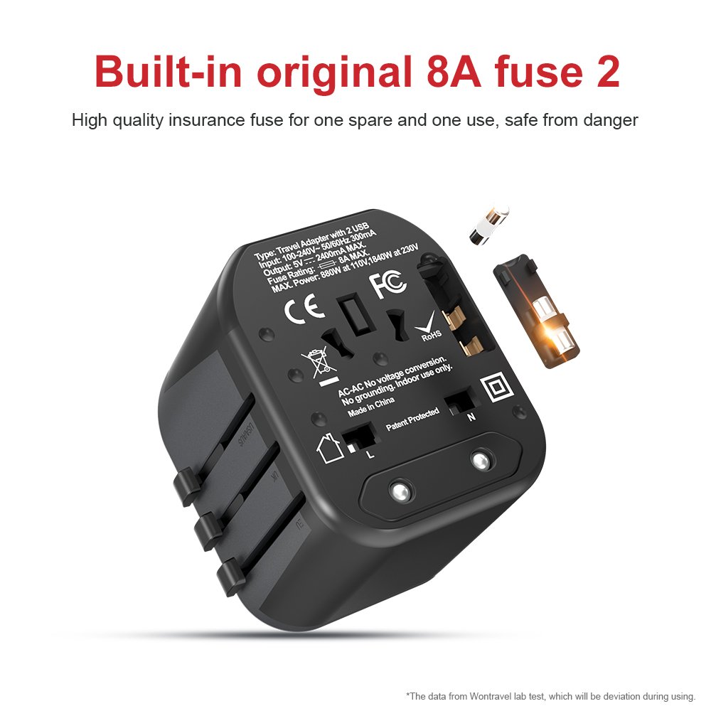 Newest Christmas Universal Adaptor AC Power European Plug Travel Adapter For phone Laptop