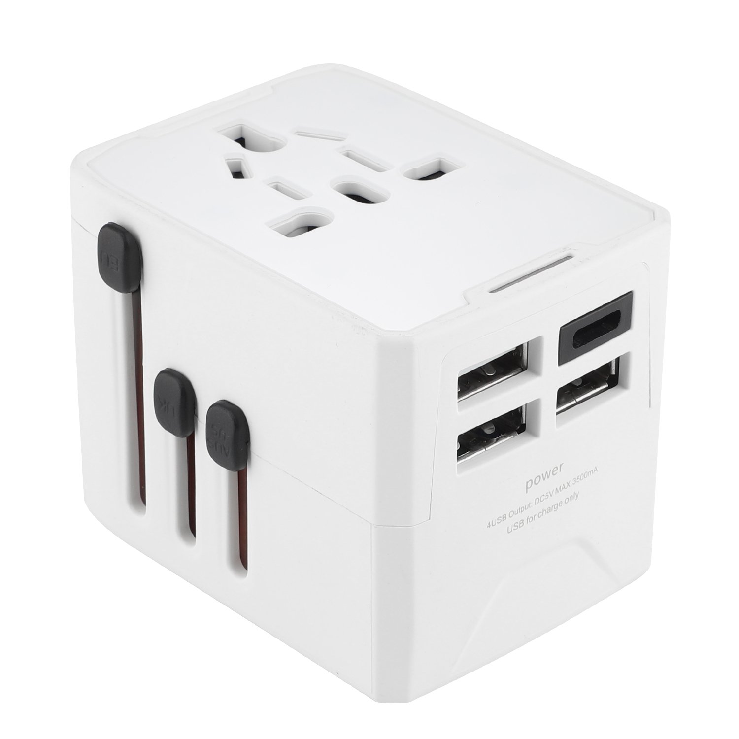 Universal Travel Adapter International All in One Worldwide universal Travel Adapter Plug Socket with USB*3 + Type C*1