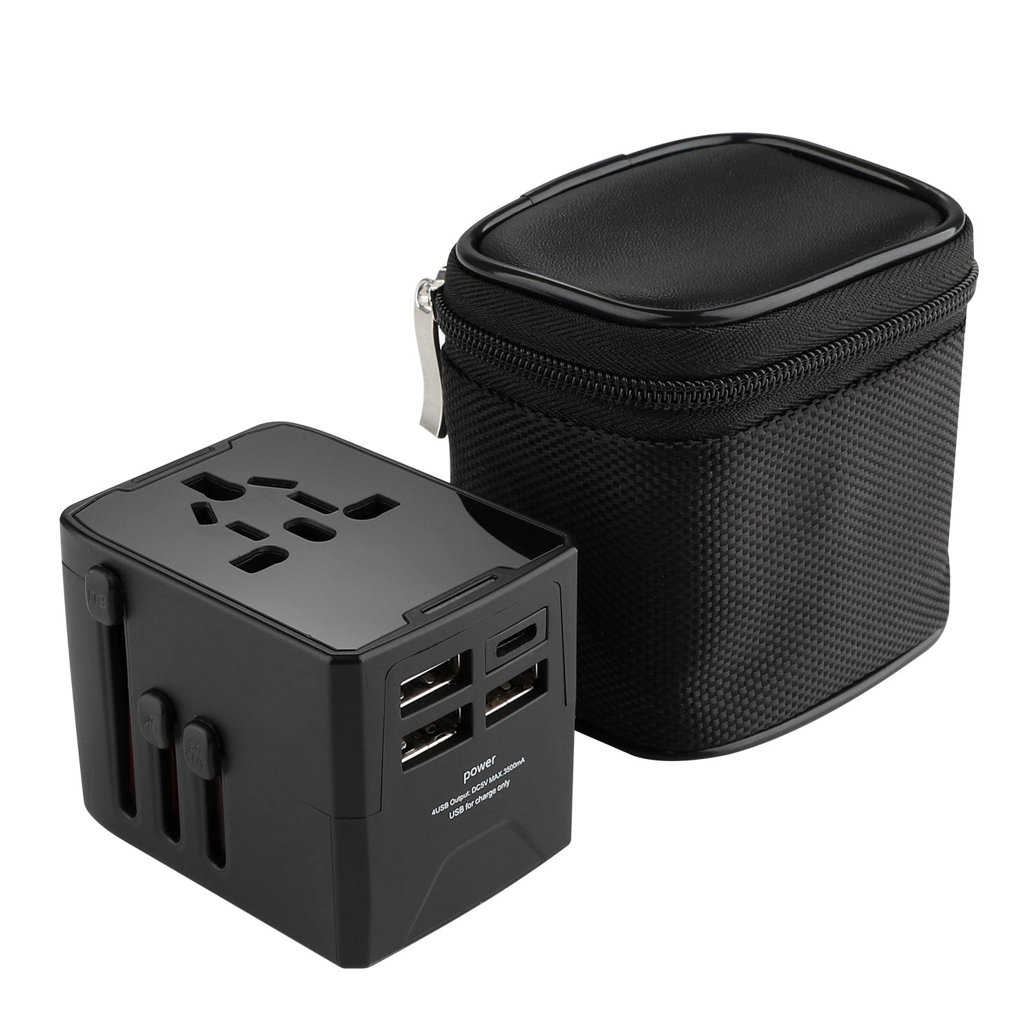 Universal Travel Adapter International All in One Worldwide universal Travel Adapter Plug Socket with USB*3 + Type C*1