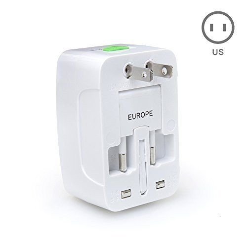 Universal Travel Charger Adapter with USB US UK EU AU Plug Socket Multiple Plug Socket