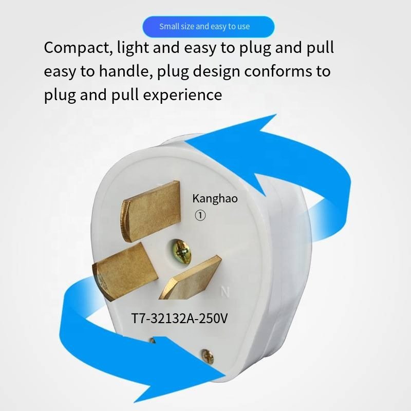 Three-hole socket plug 32A three-pin 86 type cabinet air conditioning water heater socket large current car charging