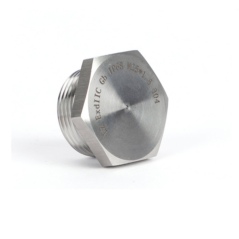 Round or Hex-Head plug Stop covering SS304 NPT Metric Waterproof metal Seal Plug