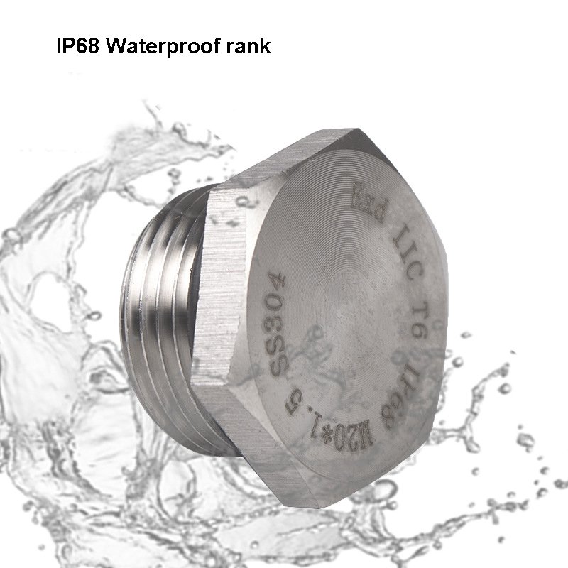 Round or Hex-Head plug Stop covering SS304 NPT Metric Waterproof metal Seal Plug