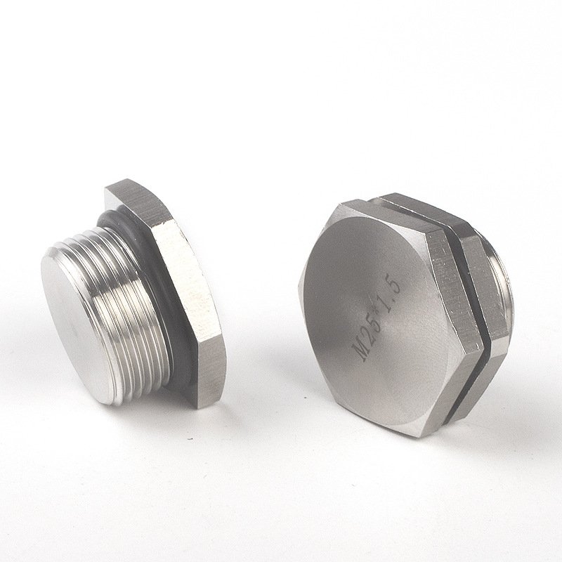 Round or Hex-Head plug Stop covering SS304 NPT Metric Waterproof metal Seal Plug
