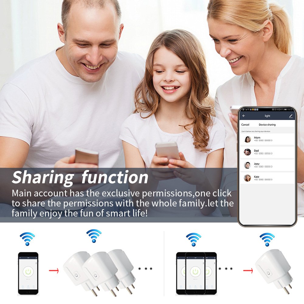 Tuya Smart Sockets EU WiFi Zigbee Plugs Compatible with Alexa, Google Home Voice Control Wireless Remote Control Smart Socket