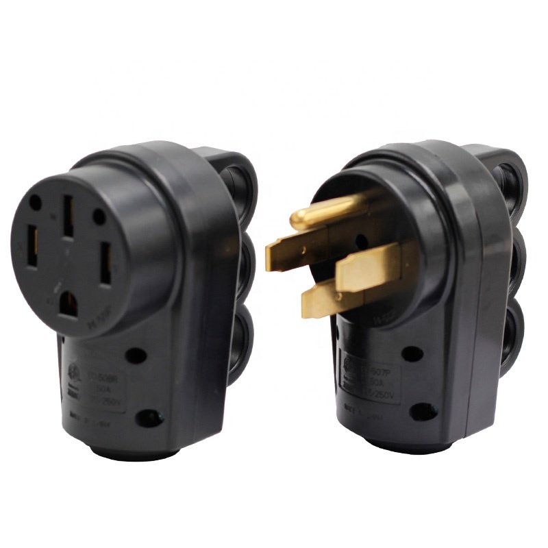 ETL Listed RV Plug NEMA 14-50R 50Amp Power Receptacle 50A Replacement Plug for Trailer