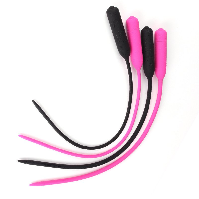 Single speed vibrating Erotic Silicone Urethral Vibrator Penis Plug Dilators Catheters Male prostate massager