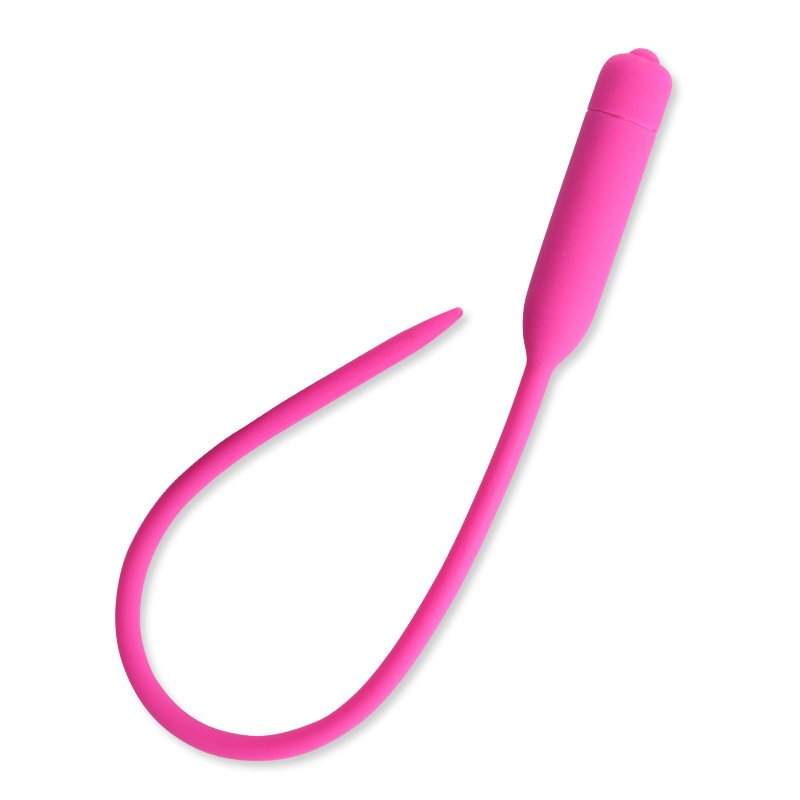 Single speed vibrating Erotic Silicone Urethral Vibrator Penis Plug Dilators Catheters Male prostate massager