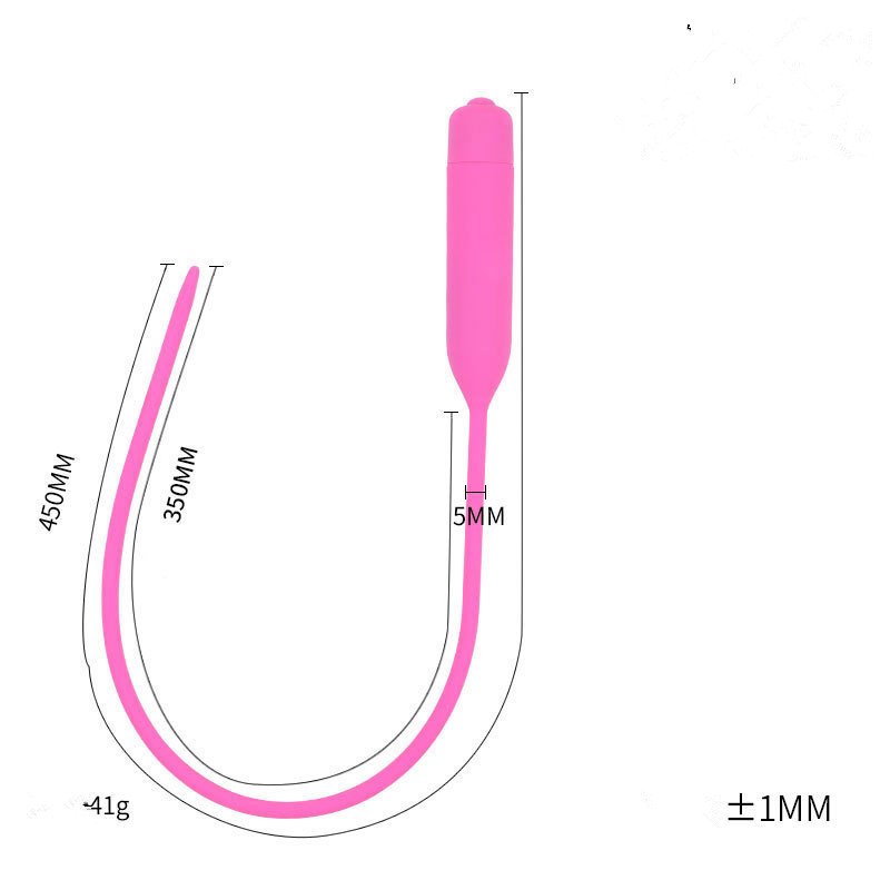 Single speed vibrating Erotic Silicone Urethral Vibrator Penis Plug Dilators Catheters Male prostate massager