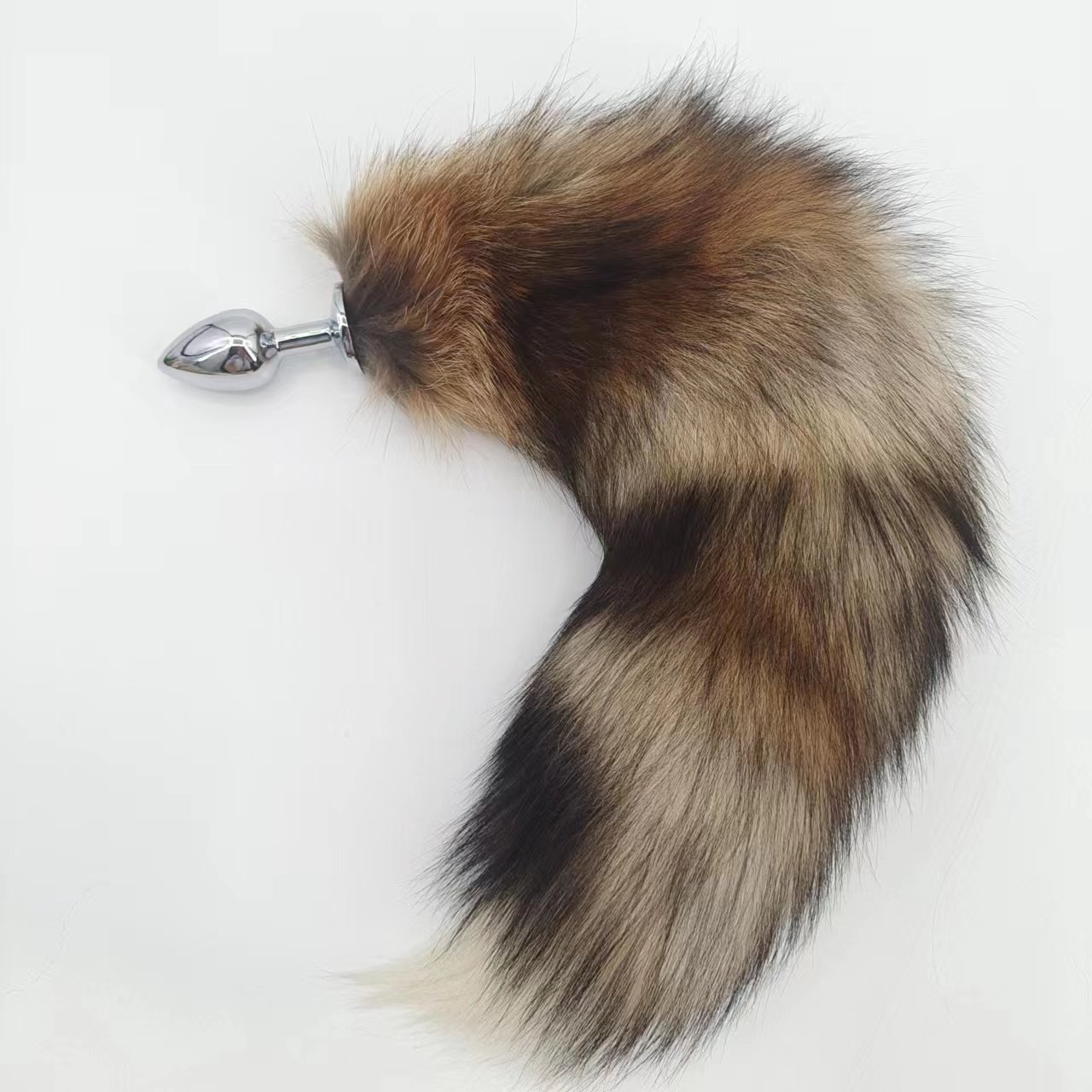 2023Wholesale Real Fox tail 35-40cm fluffy animal hair anal plug tail sex products for men and womenSex toys
