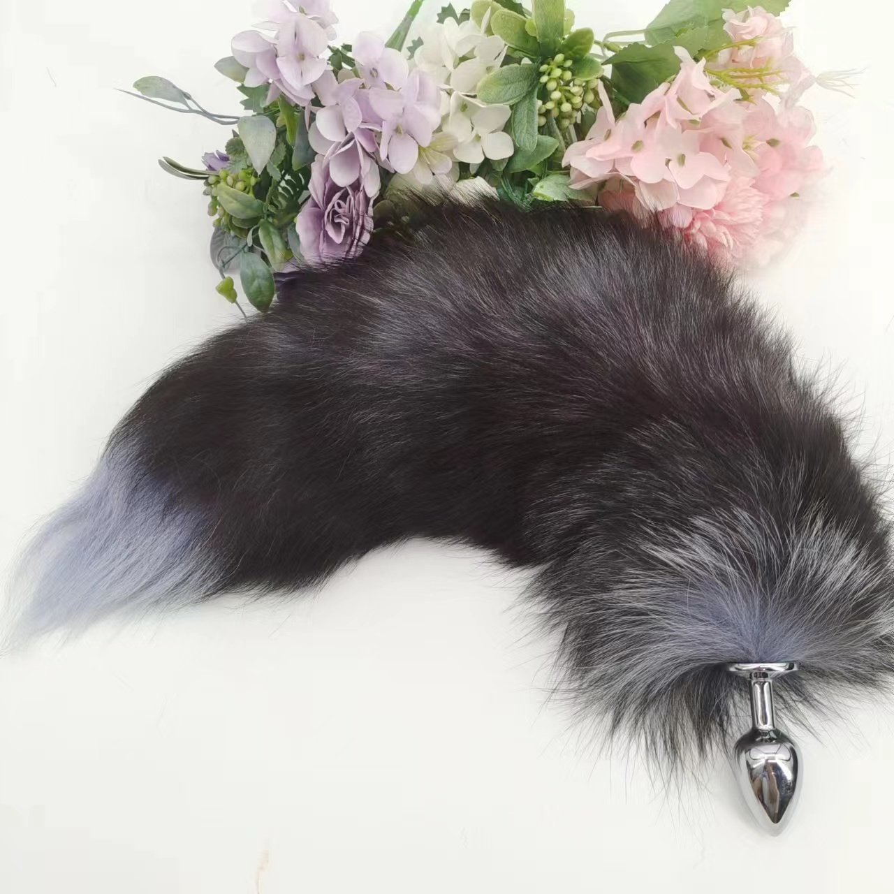 2023Wholesale Real Fox tail 35-40cm fluffy animal hair anal plug tail sex products for men and womenSex toys