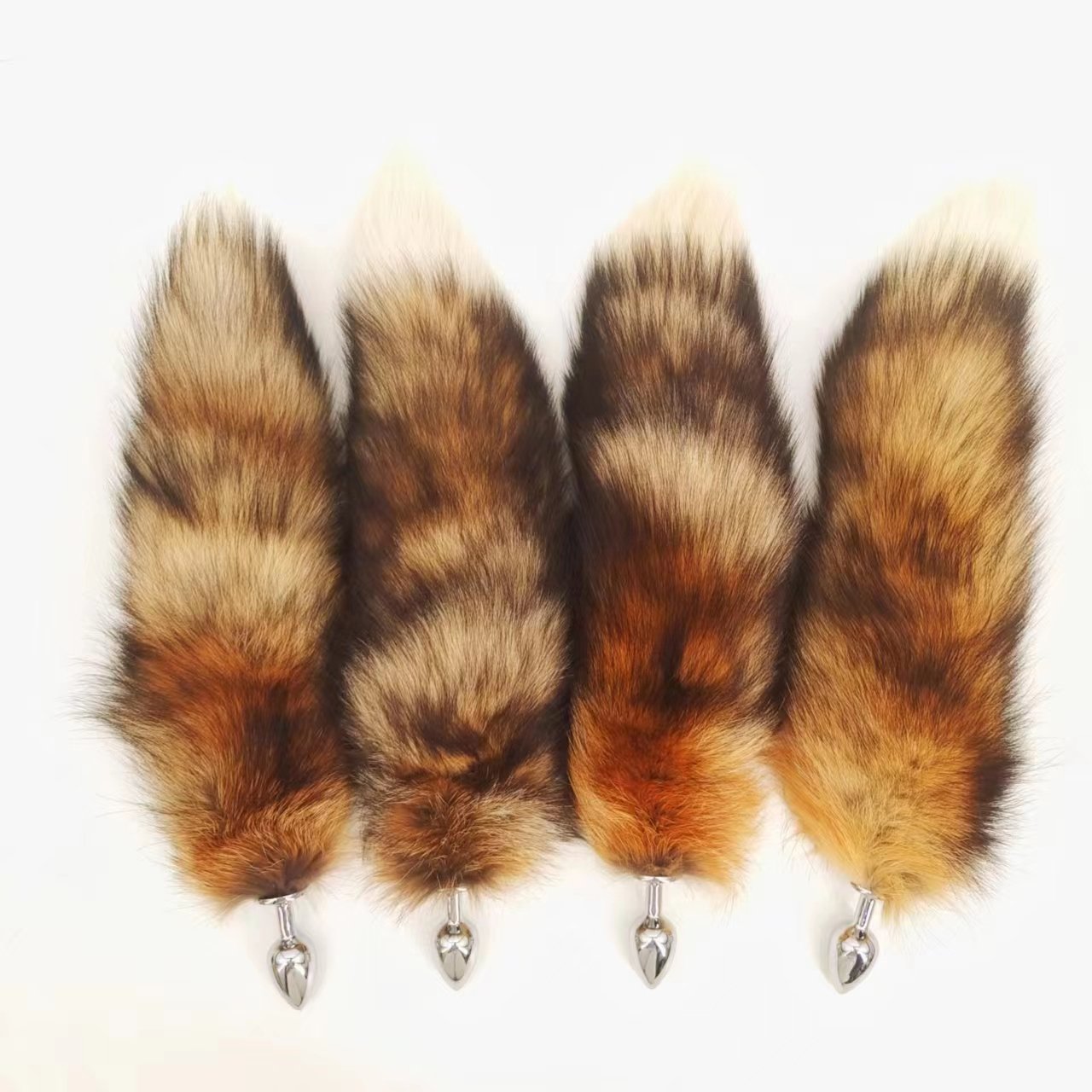 2023Wholesale Real Fox tail 35-40cm fluffy animal hair anal plug tail sex products for men and womenSex toys
