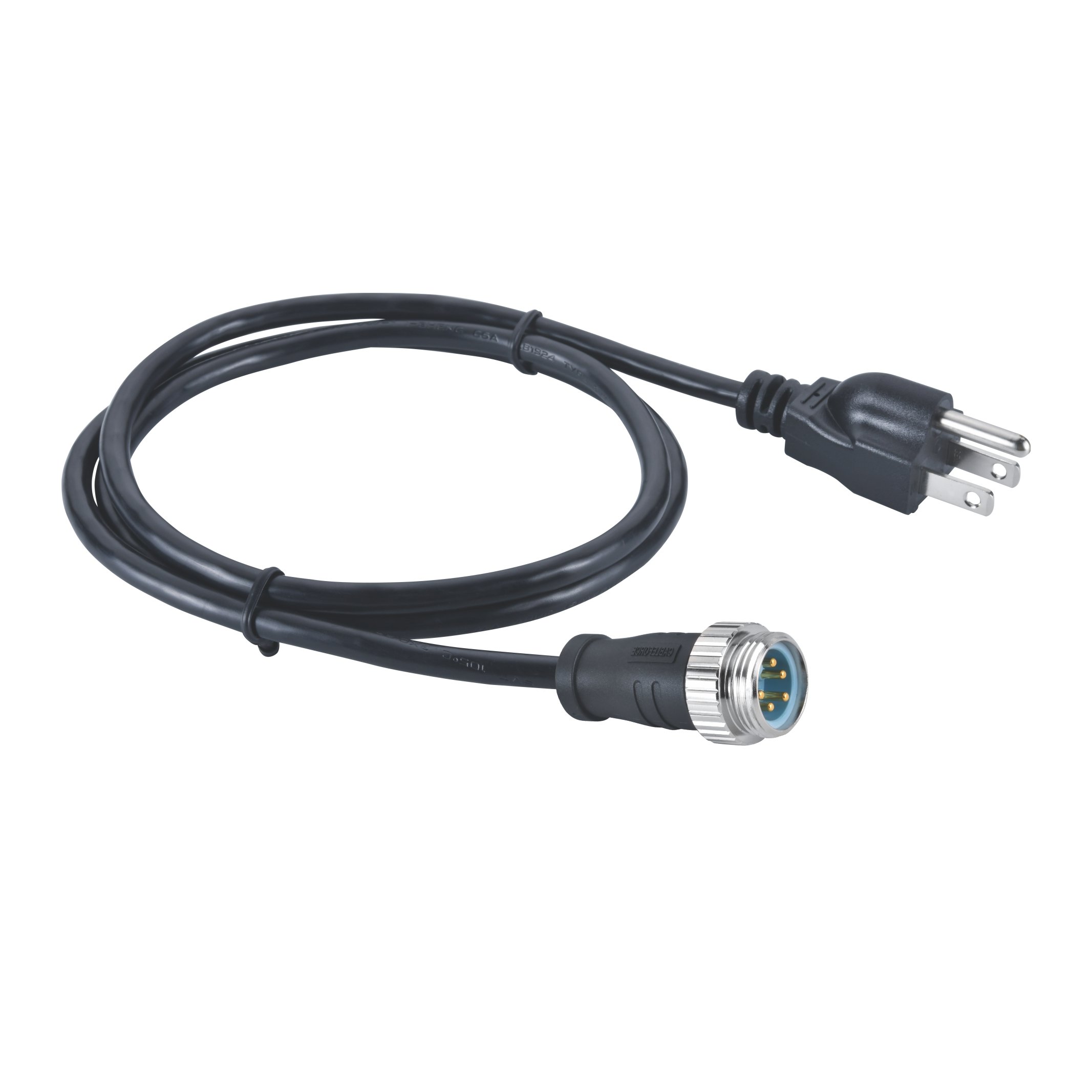 Custom wholesale 7/8 inch Mini-change connector 5pin female to CEE 7/7 power plug molded 1.5m 3x16AWG PVC jacket cable