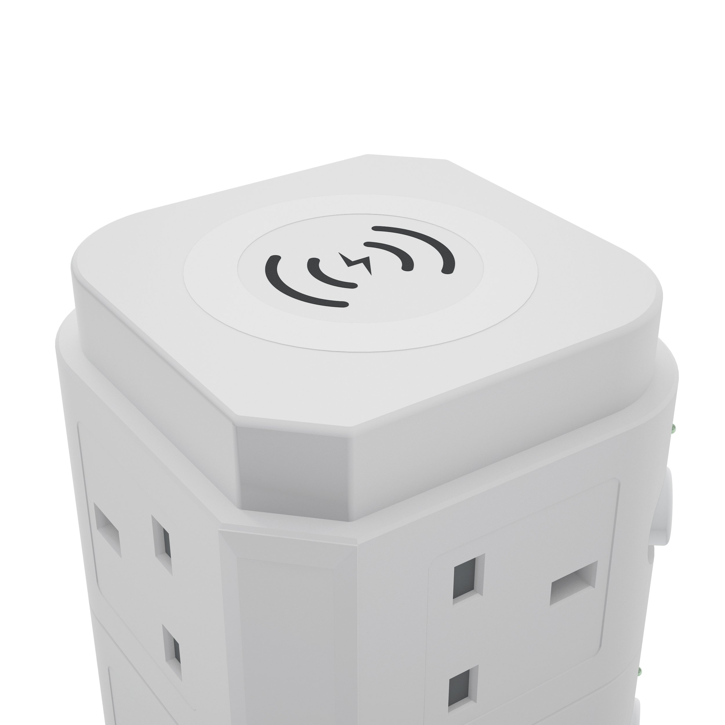 Multiple Devices 10 Uk Plug Electric Extension Lead 2 Metre Black/White Wireless Charging Uk Extension Socket With 4 Usb Port