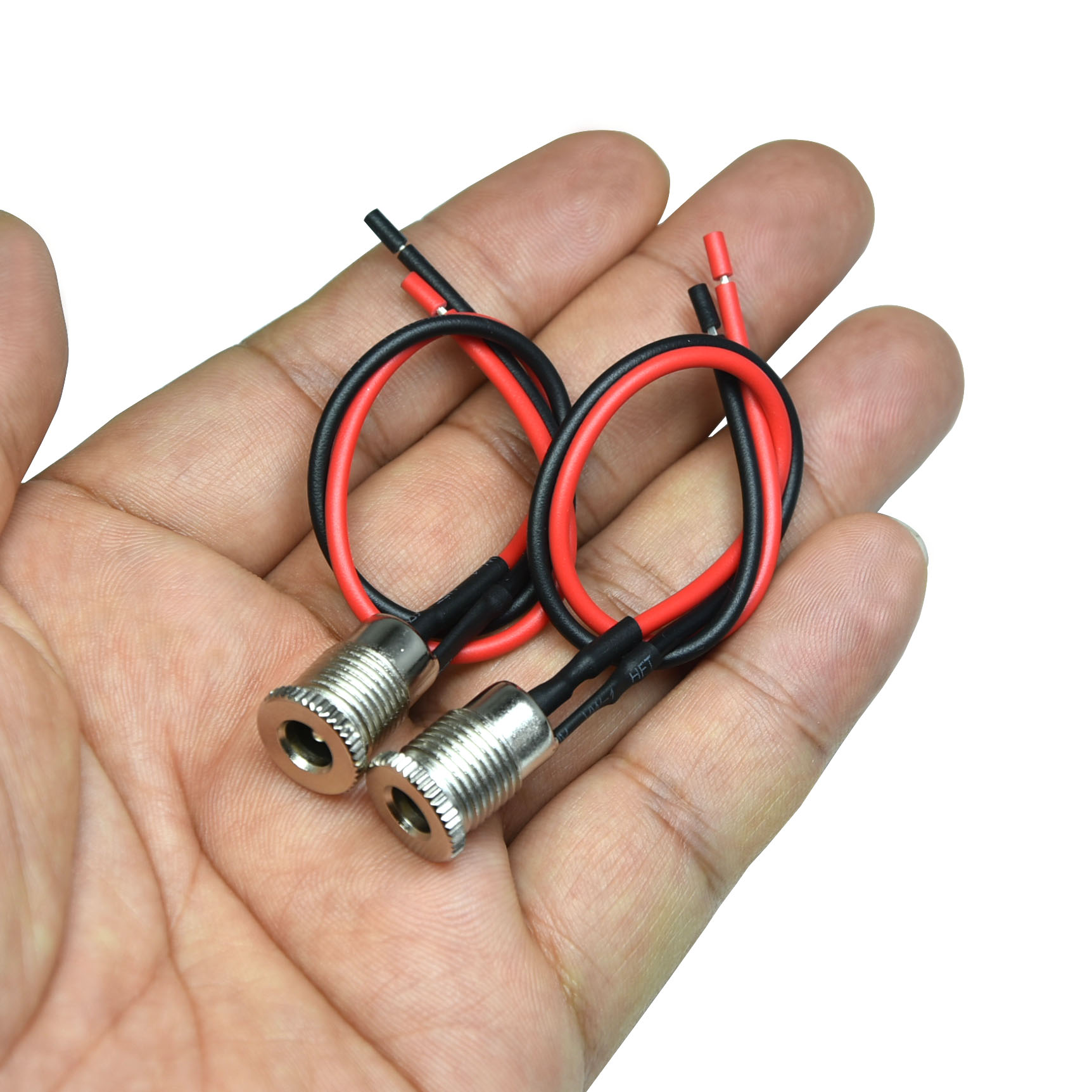 5.5 x 2.1 MM DC Power Jack Socket Threaded Female Mount Connector Adapter with 15CM 18AWG Cable