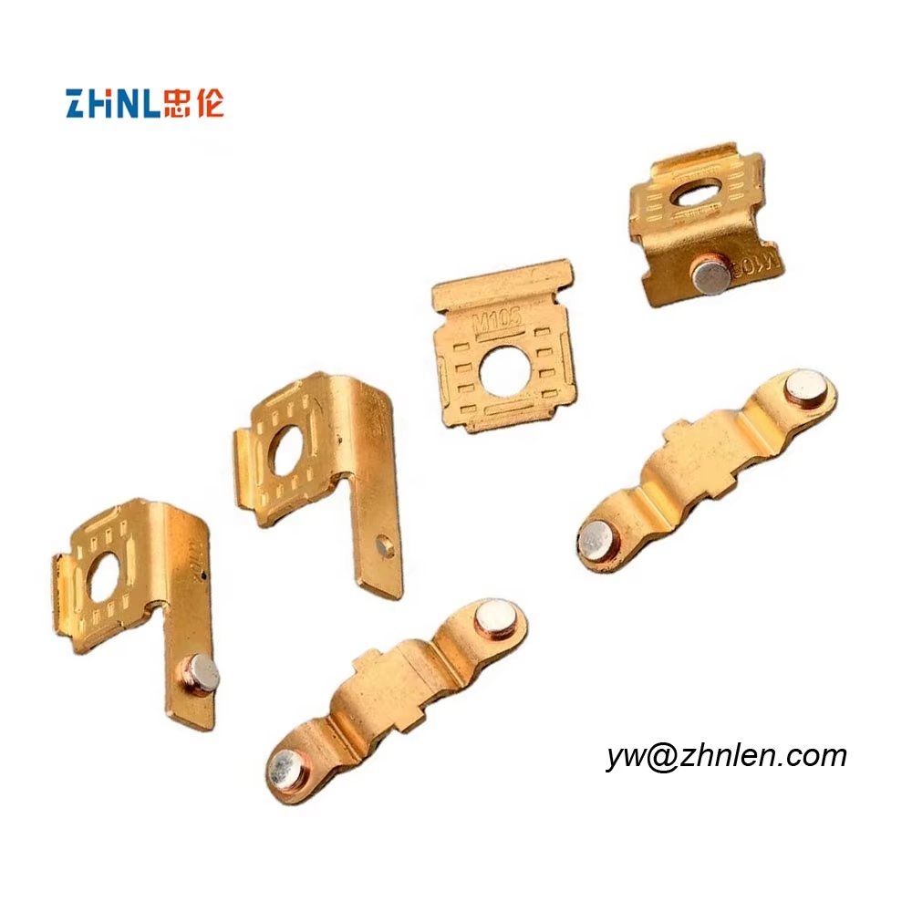 OEM Stamping Metal Top Precision Switch Hardware Parts Euro Power Strip Socket Plug Pin Electrical Contacts Contact Materials