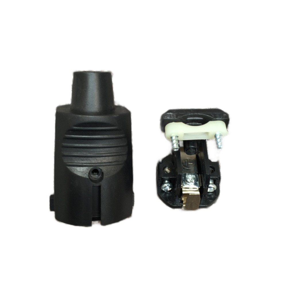 EU Spark Plugs Plastic Pipe End Thread Tube Two 16A Mobile Charger Inserts Power 220V Europe Male 2 Pin Plug