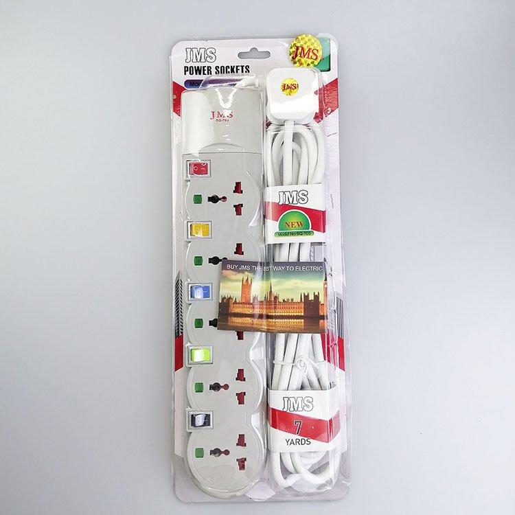 wholesales High Quality universal 3 4 gang extension cable wire plug socket with USB