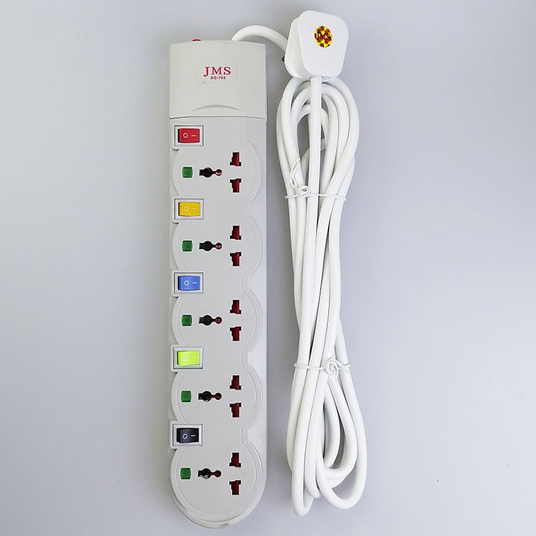 wholesales High Quality universal 3 4 gang extension cable wire plug socket with USB