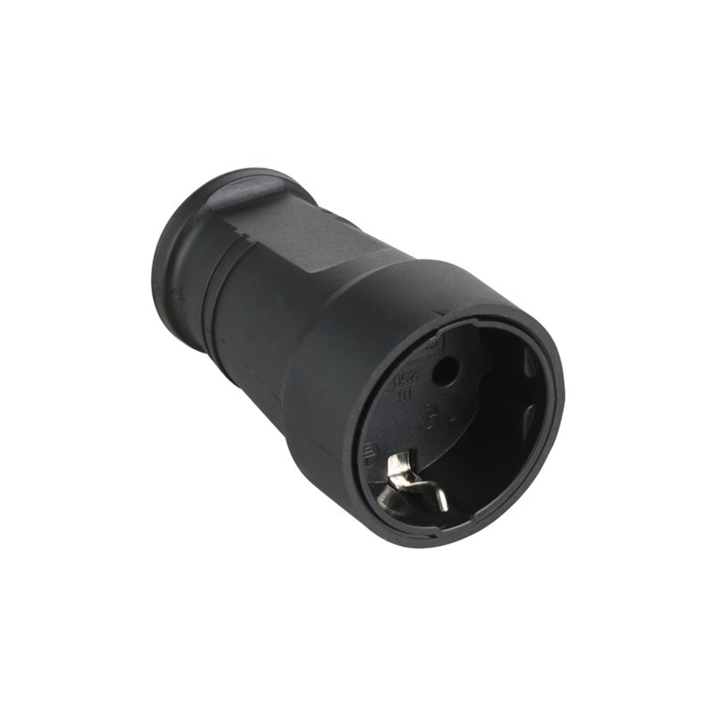 Large Big EU Male Electrical Power Plug with Grounding Earthed 250V 16A 2 Pin Round Pin 4.8mm Dual Male Plug Easy Pulling Design