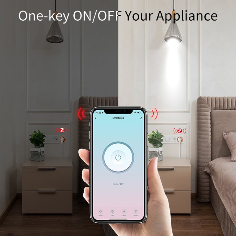 Smart home power socket 16A Zigbee smart plug for EU