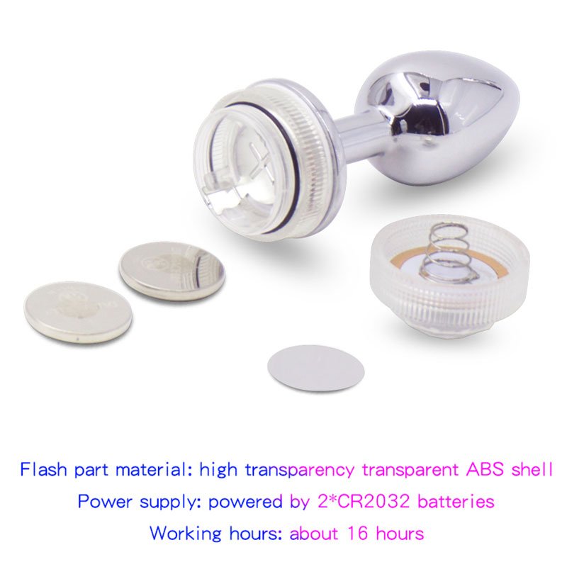 Multicolour Led Anal Plug Metal Plug With Light Sex Toy For Couple Luminous Cork Prostate Massage Buttplug Tail Erotic Toys