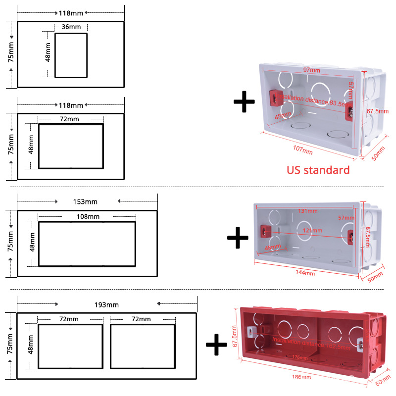 FR EU UK Socket TV Network SA Socket Type C USB 1 2 3 4 Gang 2 Way Push Reset Button Switch Glass Panel DIY Free Combination